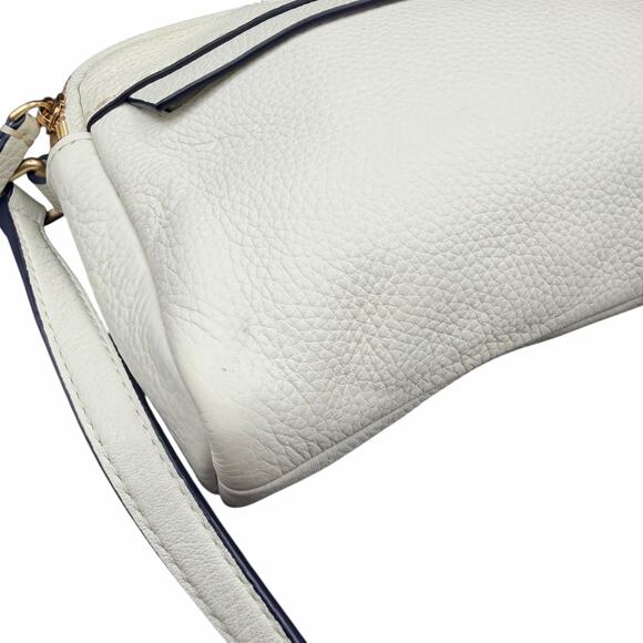 Vera Bradley Cream Pebbled Leather Crossbody Floral Lined Small Bag - Picture 3 of 10